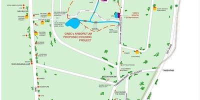Велачери Ченай картата