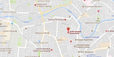 Аполон болница Ченай nungambakkam, който картата